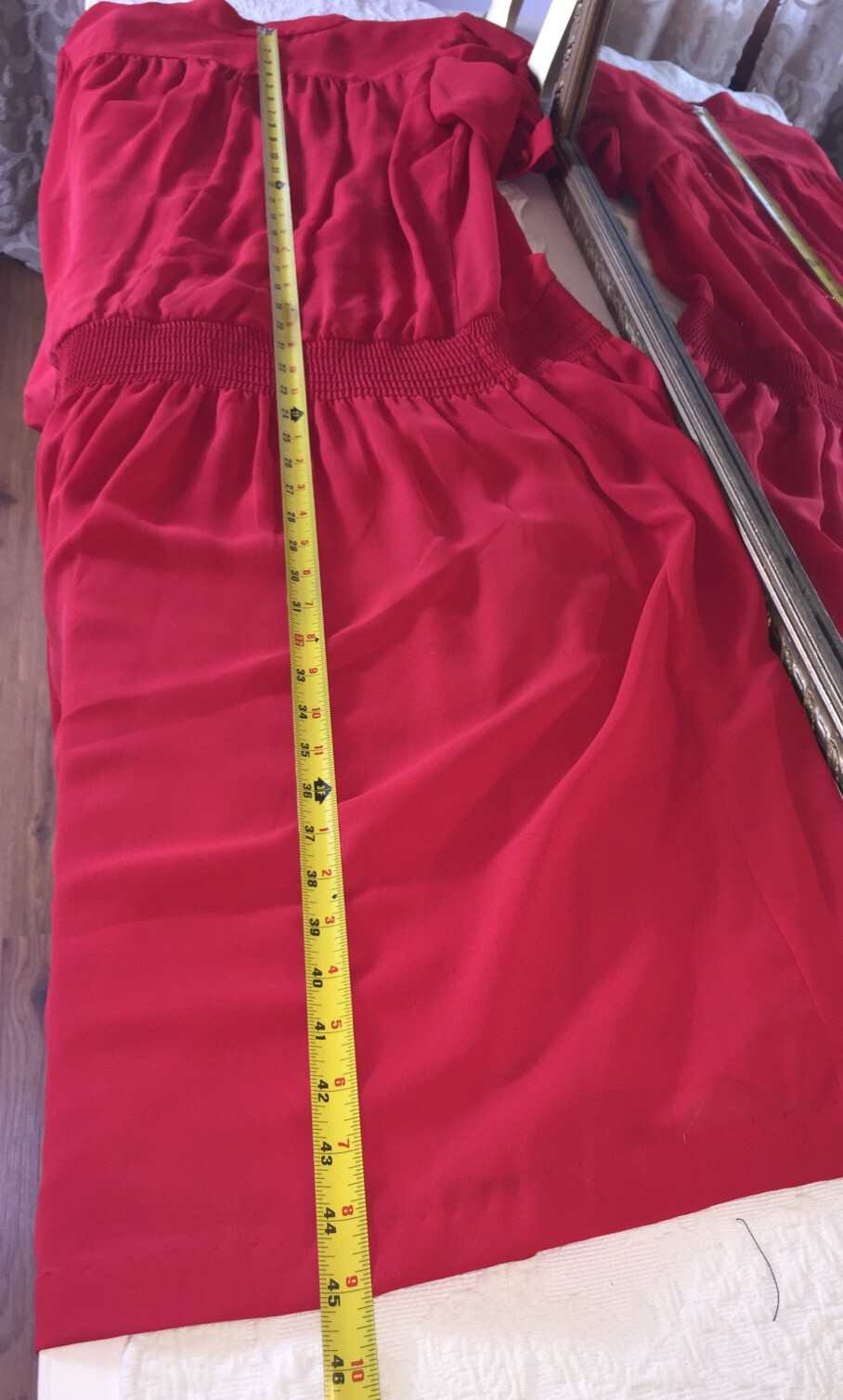 Vintage Joy Stevens Of California 70’s Sz 16 Red Drop Waist Dress