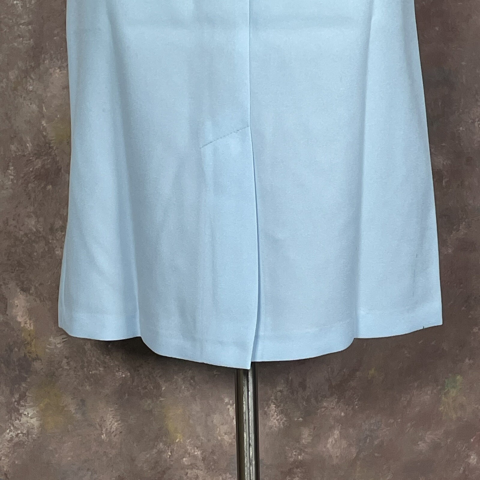 Light Blue 25″ Long Skirt Vintage 1970s Sears The Fashion Place 6P 26″ waist XS