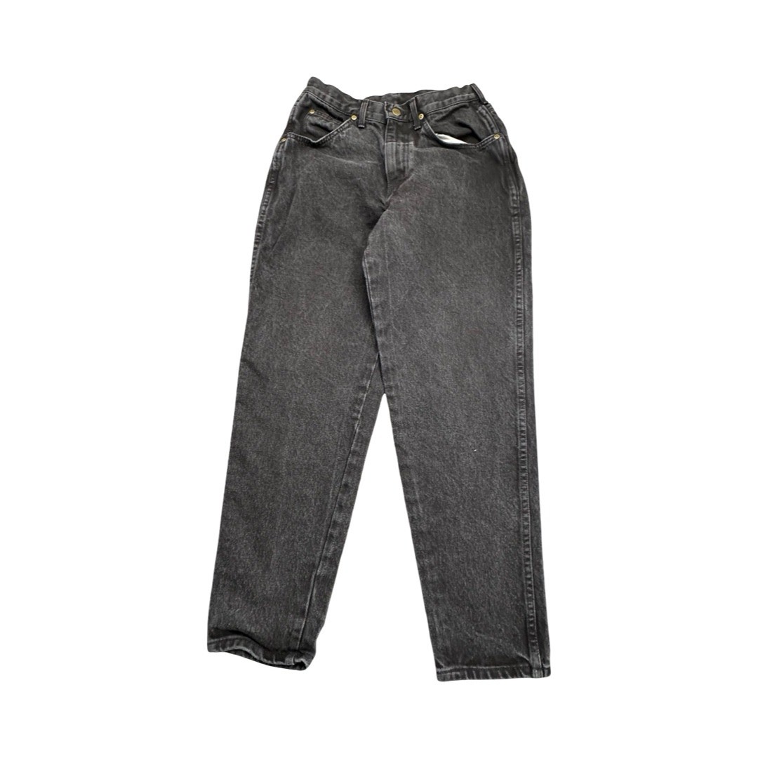 Chic Jeans Womens 12 Petite Black Vintage High Waisted Tapered Leg Made in USA