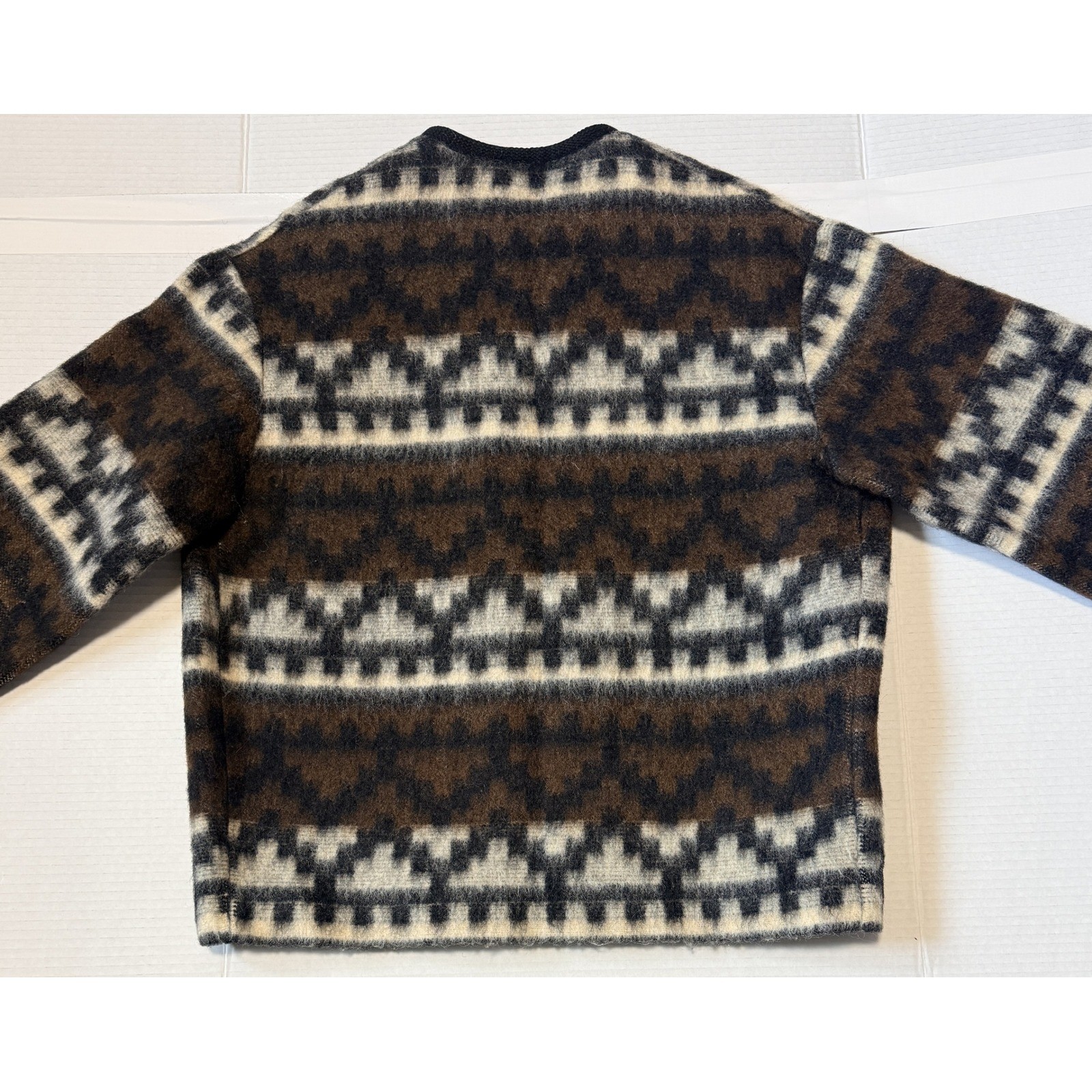 EARLE PICARD – VTG Women’s Virgin Wool Full Zip Cardigan Sweater Fair Isle Large