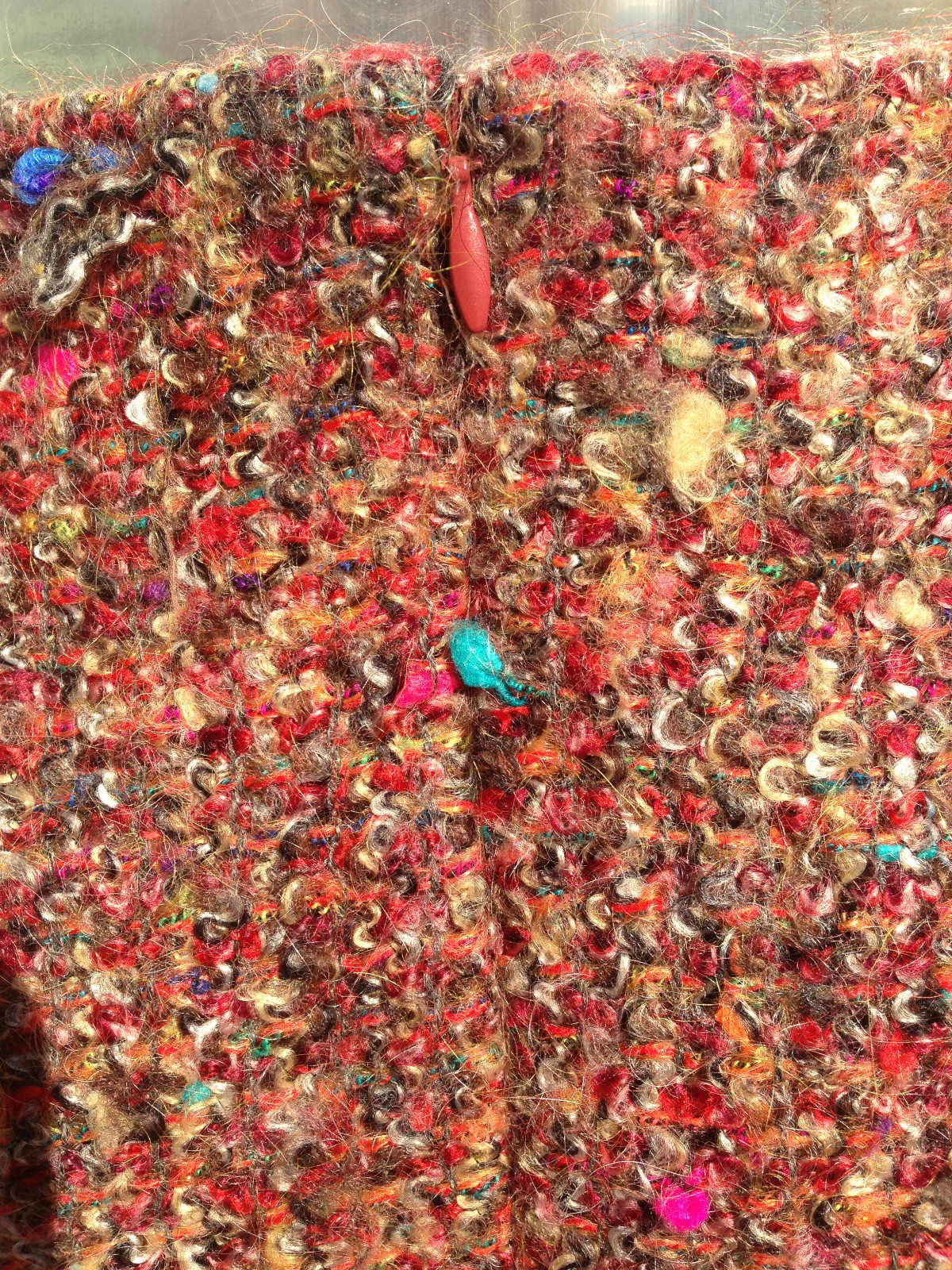 BERGDORF GOODMAN Mohair Skirt Hi Waist Jennifer George Boucle Nubby Tweed 8