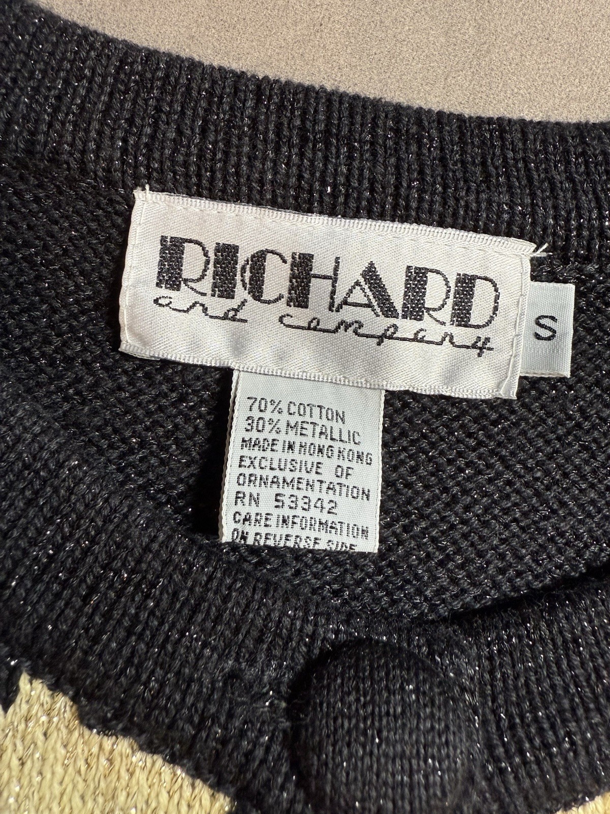 VTG Richard Sport NWT Sweater A-line Skirt Set Women’s Small Metallic & Cotton