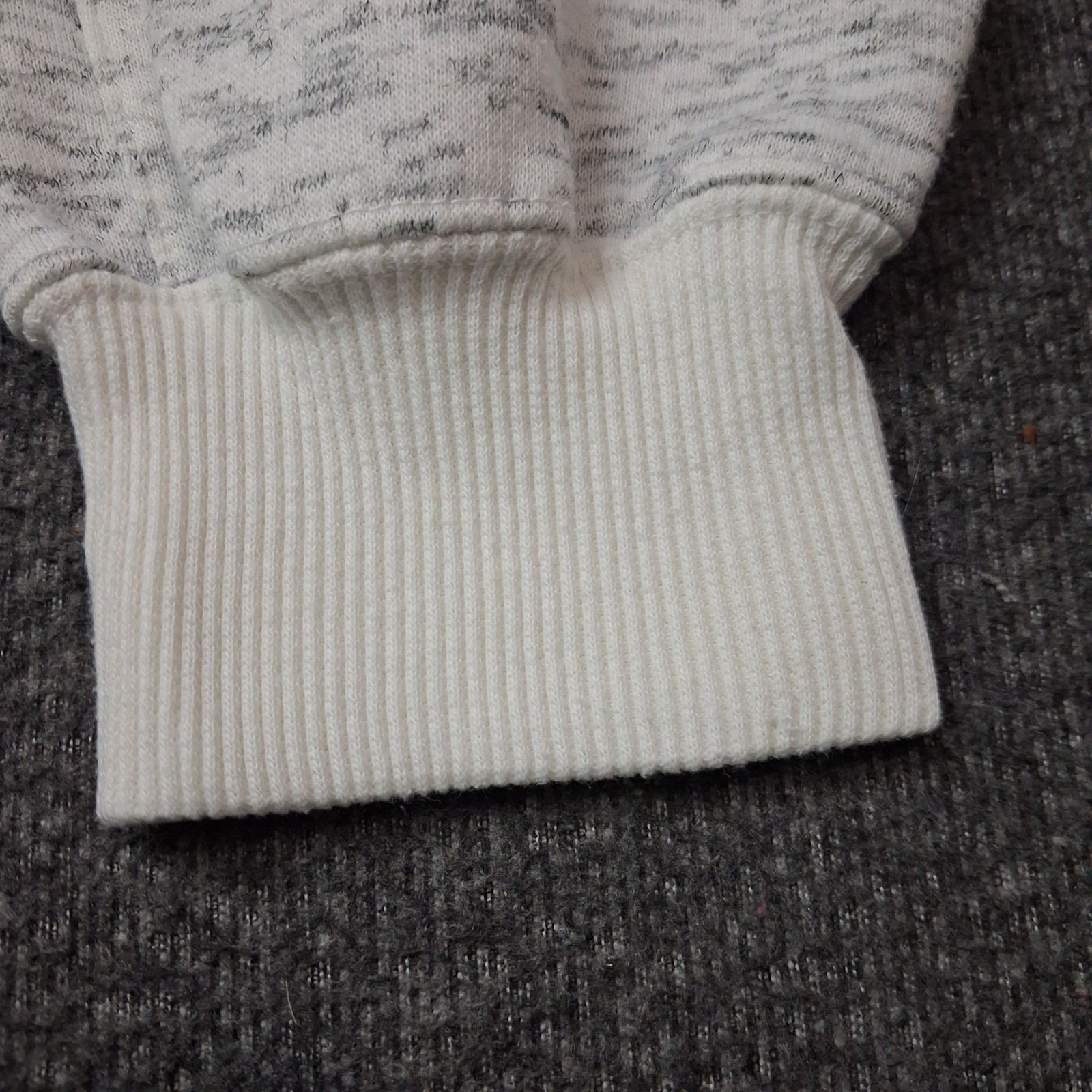 Marcy N Me Patrick Lee VTG Great Outdoors Sweatshirt Grey White Zipper Pocket