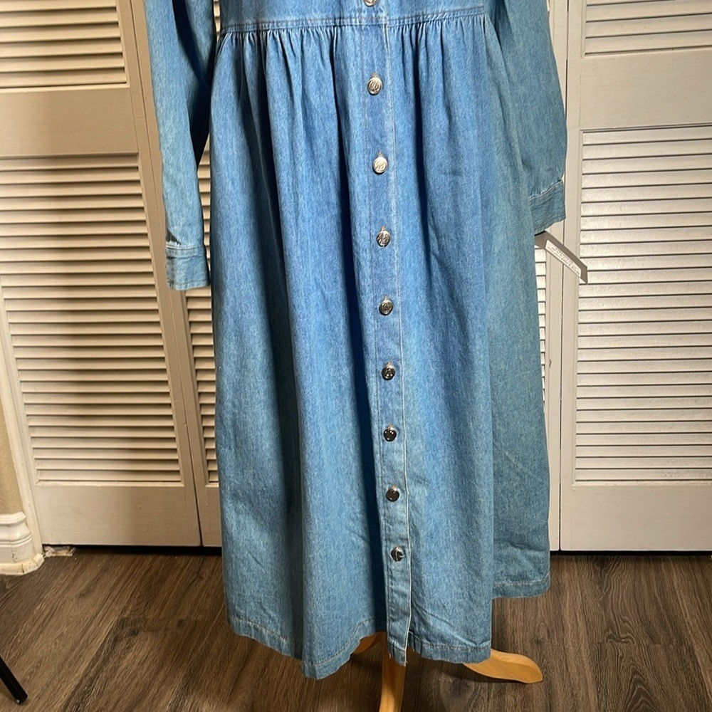 NEW. Vintage Studio, Denim Dress, M. Button up.