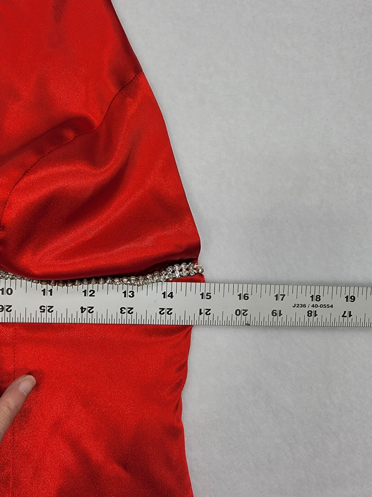 B Darlin 90s Y2K Dress Womens 9 Red Halter Sheath Open Back Diamonds Made In USA