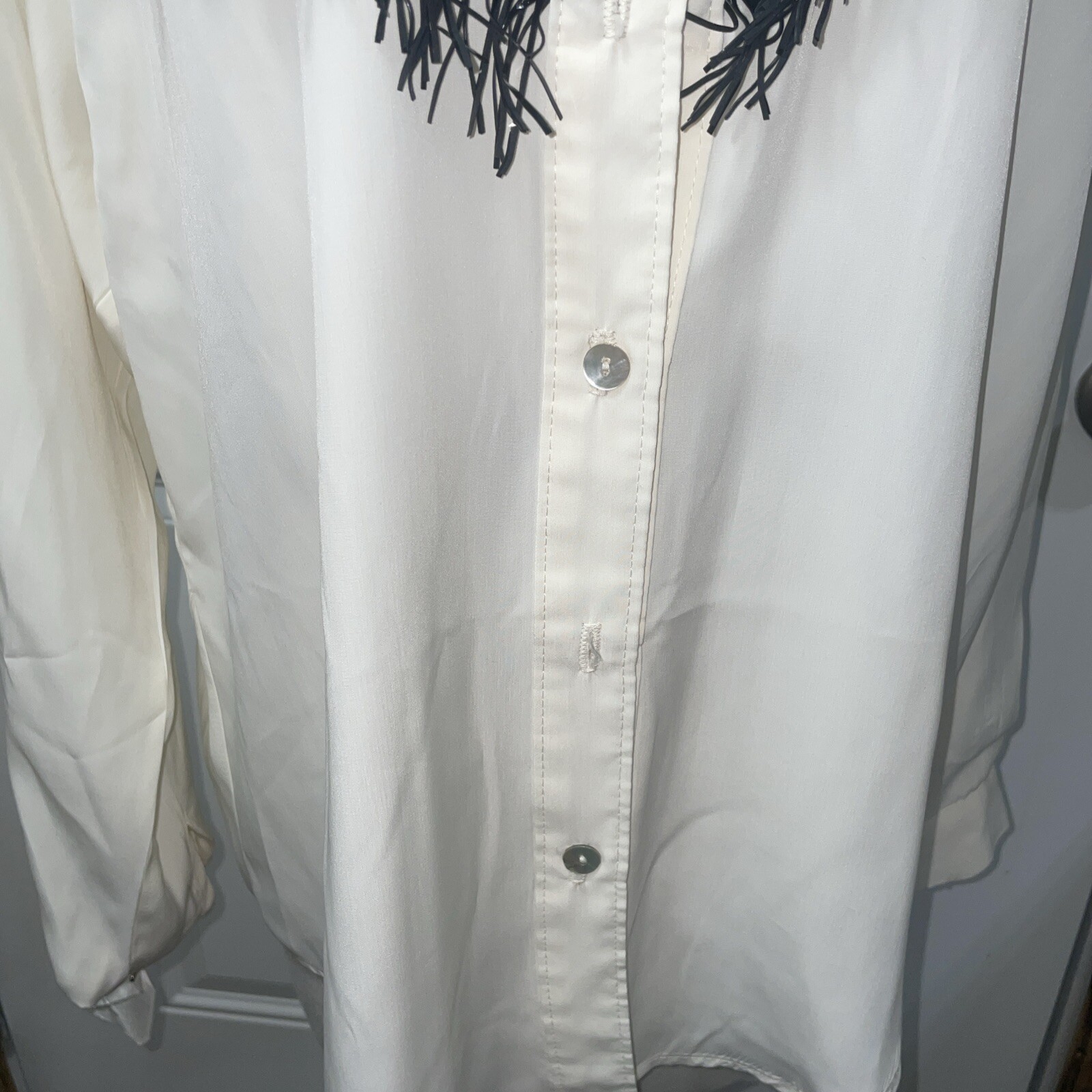 VINTAGE 1849 AUTHENTIC RANCHWEAR USA LADYS MED BUTTON UP BLOUSE 1980’s