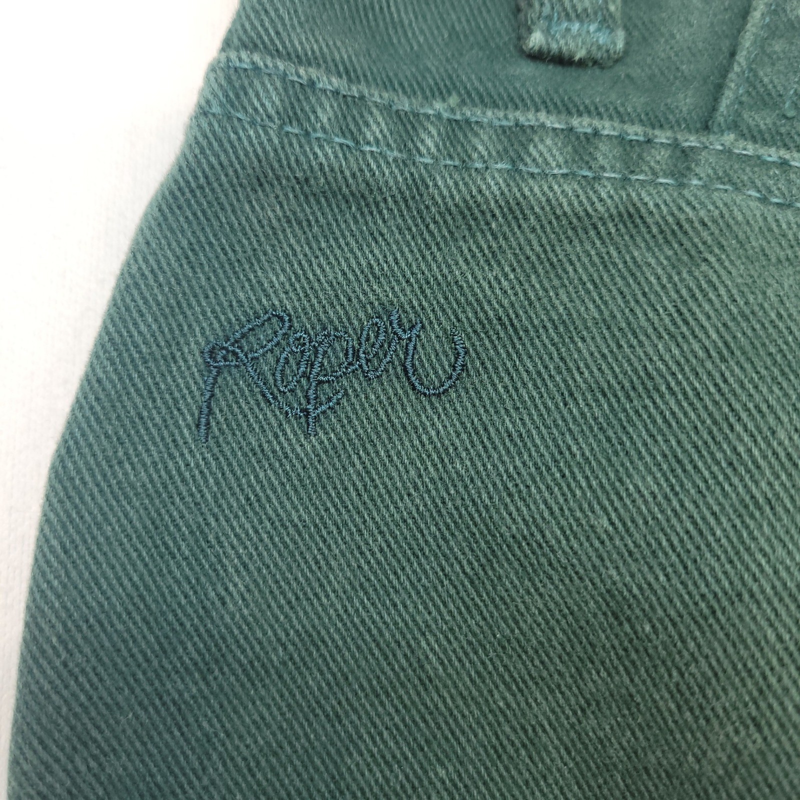Roper Western Straight Jeans Women 5/6 Green VTG High Rise Button Fly Made USA
