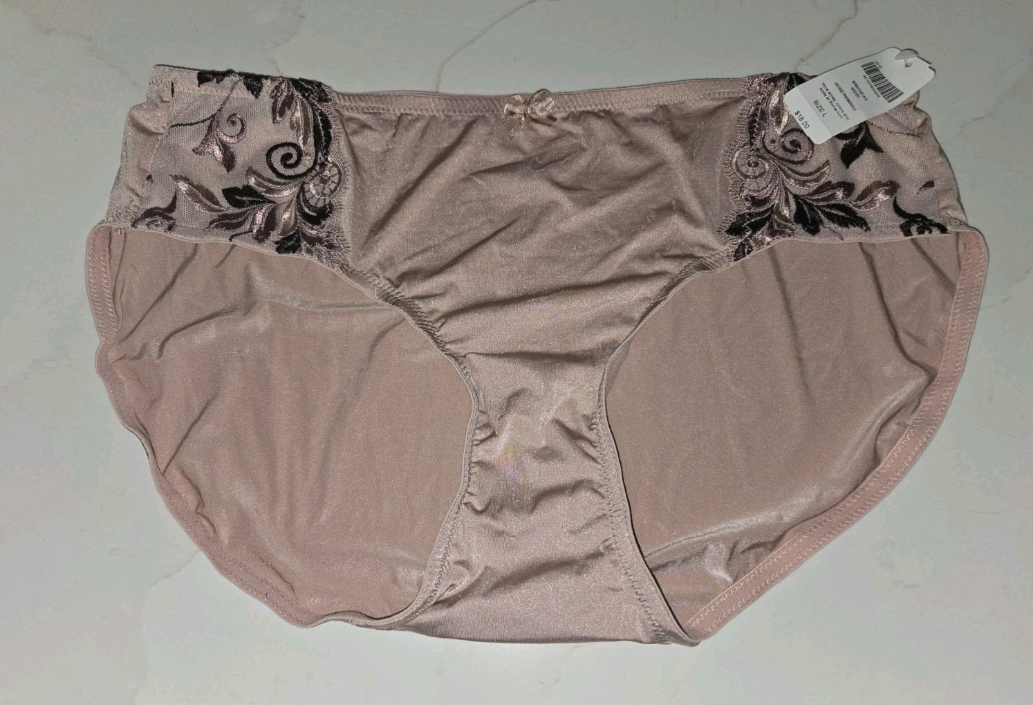 Vtg. NWT SOMA Sensuous Lace Hipster Panties Size Large Pink Marsala RARE!