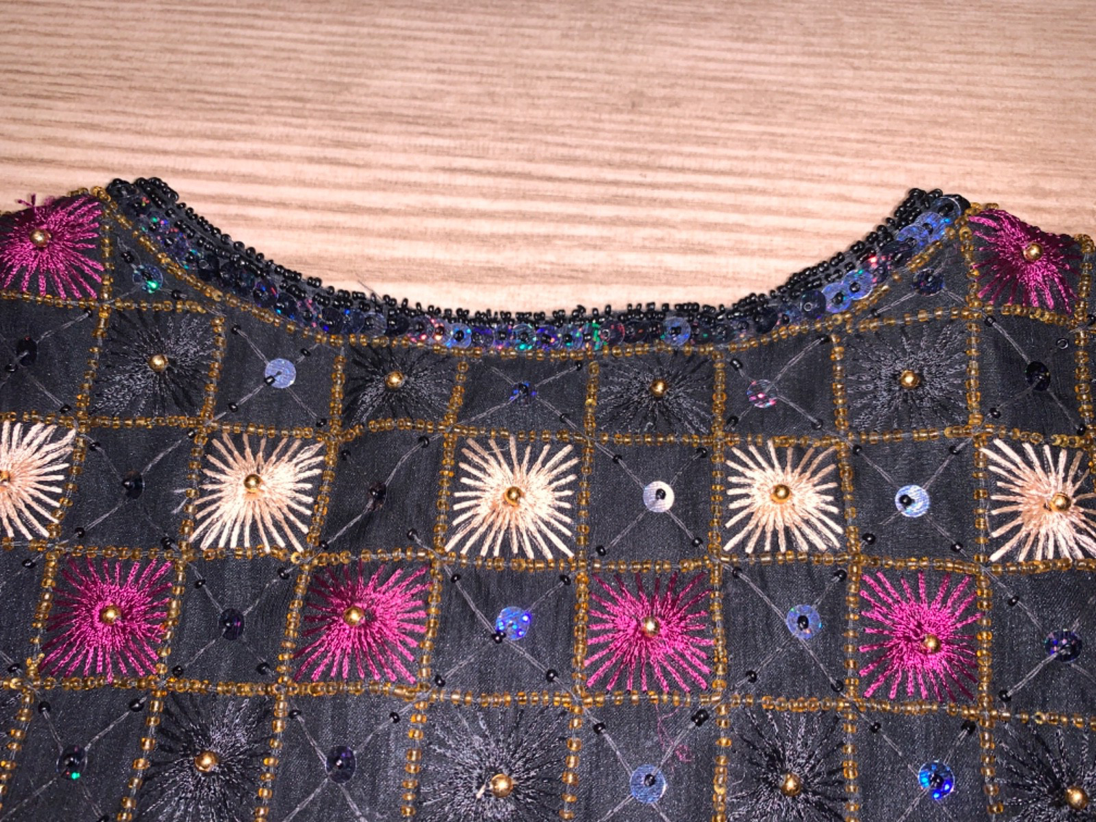 Vintage JKara NY 100% Silk Lined Beaded Geometric Evening Jacket – Ladies M