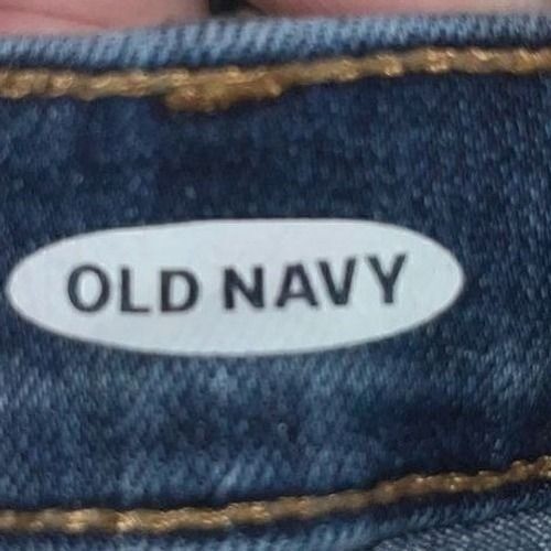 Old Navy Womens Cuffed Denim Shorts Dark Wash Blue Stretch Size 8