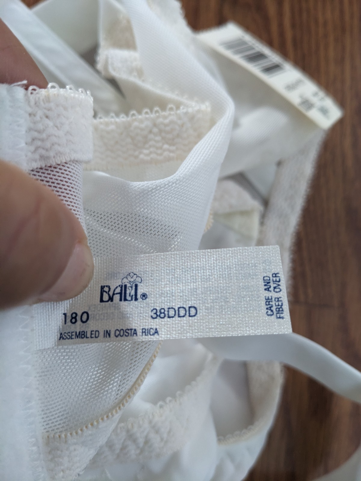 NOS Lot of 3 Vintage BALI 1988 80s White Underwire Bras lace 38DDD Mervyn’s bra