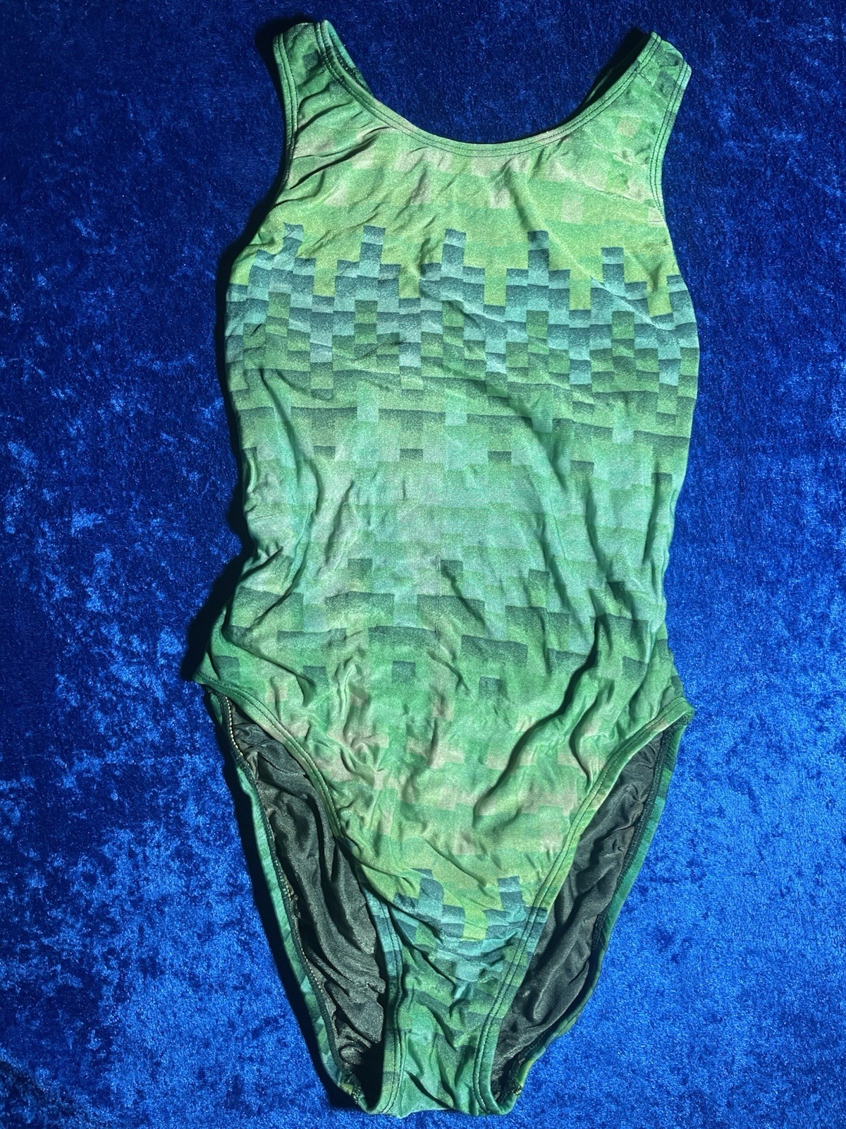 Vintage Green Swimsuit Size Medium No Tag Sheer Material