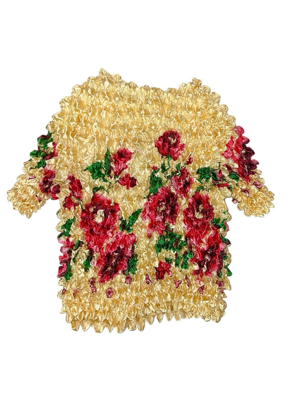 WHIMSICAL FAIRY POPCORN BLOUSE CRINKLE SHIRT MAGIC BUBBLE VTG Y2K RENAISSANCE