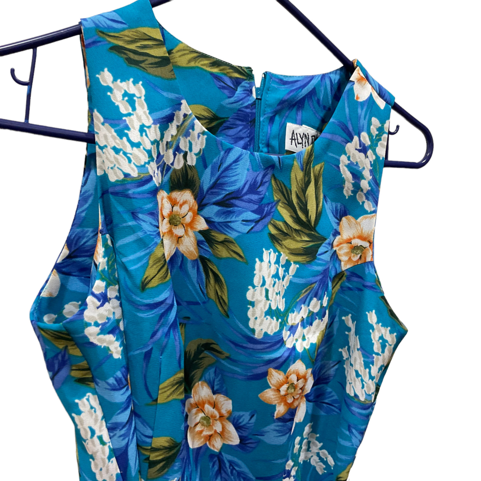 Vintage Alyn Paige Hawaiian Sarong Dress Juniors Sz 7/8 Tropical Floral short