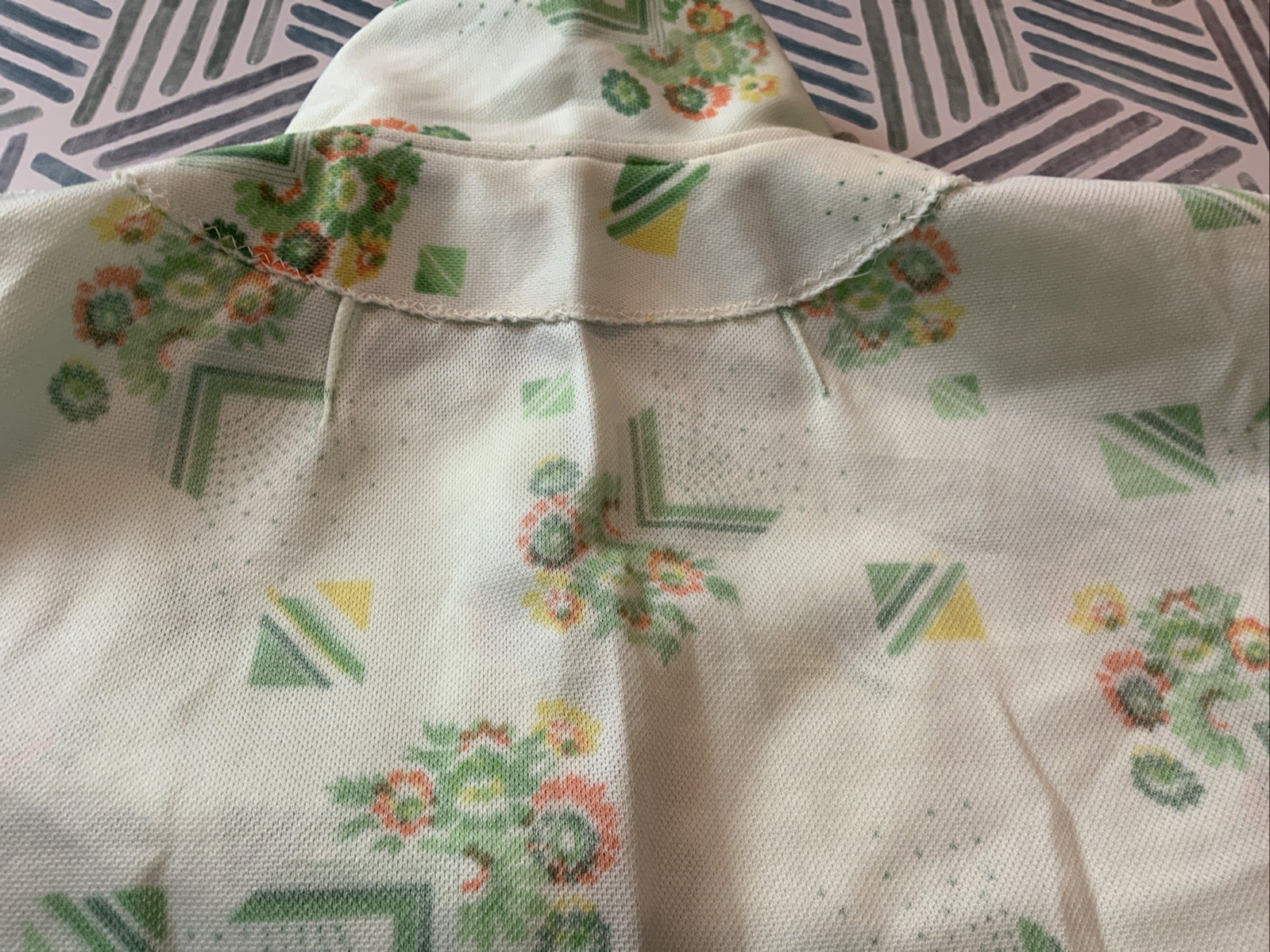 Vintage 50s Style Women’s Collar Button Up Shirt Homemade Light Green Sz 12