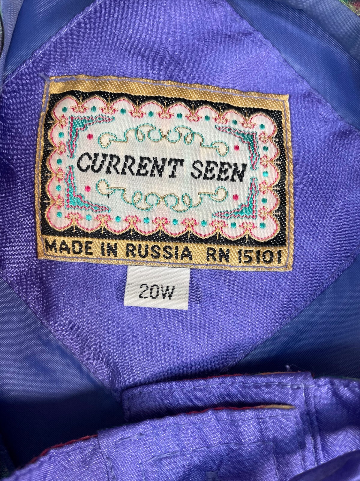 Current Seen Vintage Women’s Violet Button Front Windbreaker Jacket Size 20W