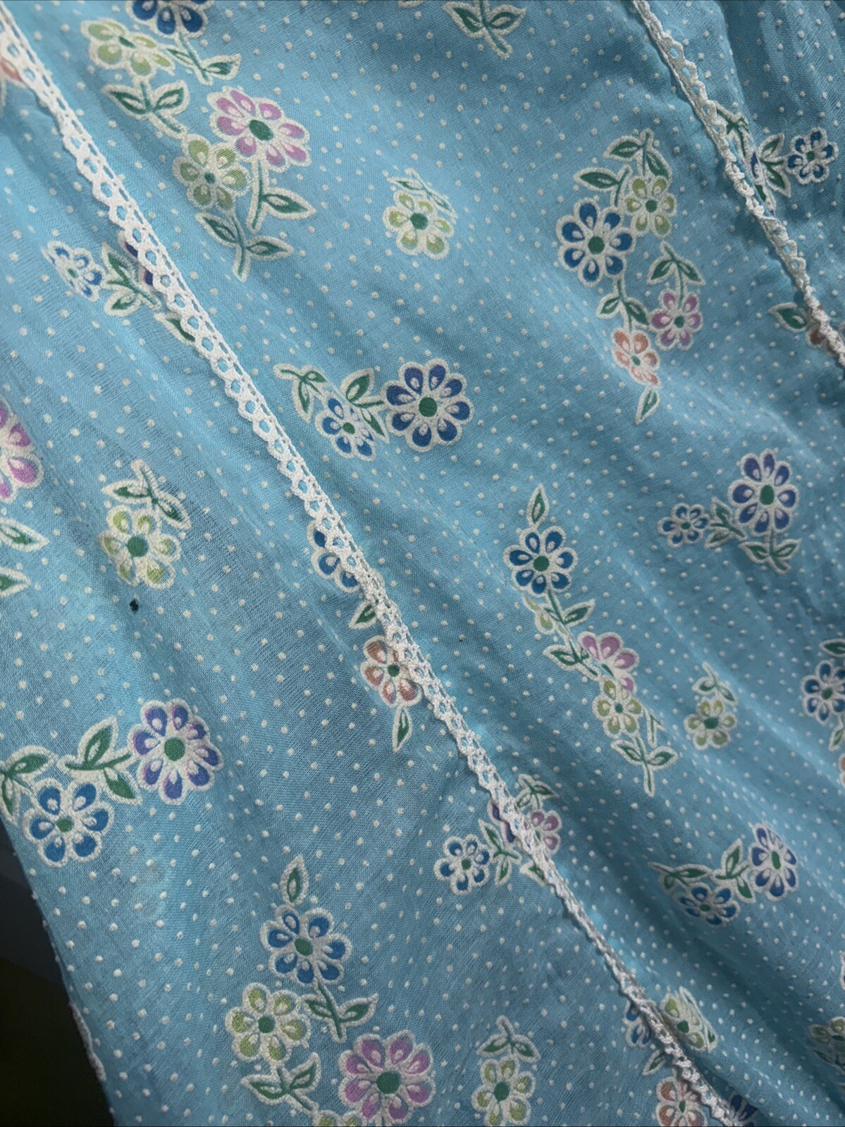 Vintage 1960s Flocked Floral Puff Sleeve Maxi Dress By Montgomery Ward Size 9/10