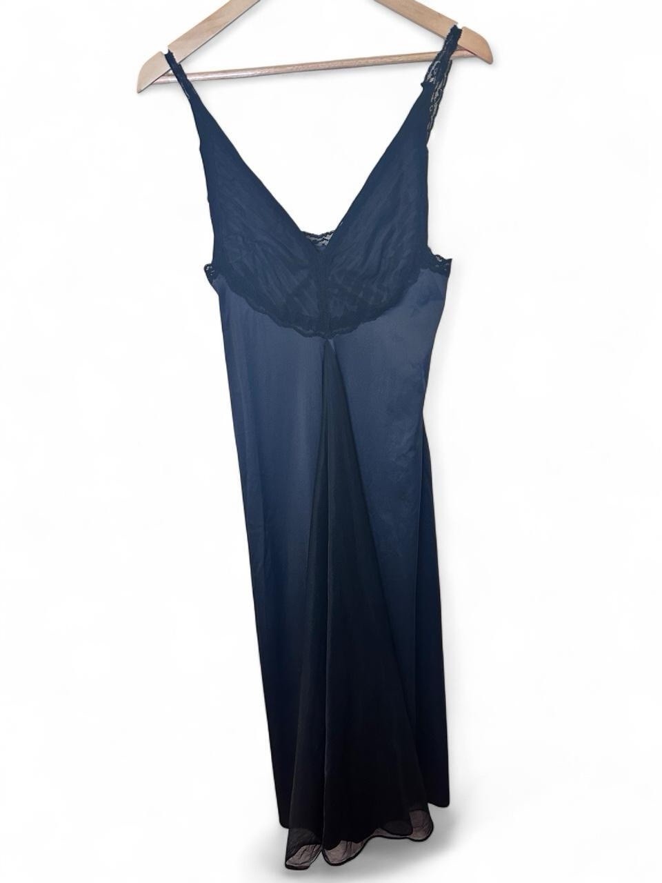 Glydons of Hollywood Vintage Glam Black Night Gown Negligee