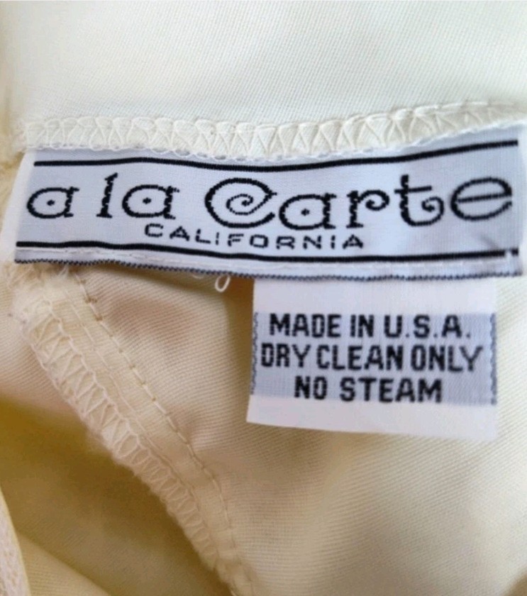 1970s Vtg A La Carte Lace Dress Formal Wedding Sz S 4-6 **See Measurements EUC