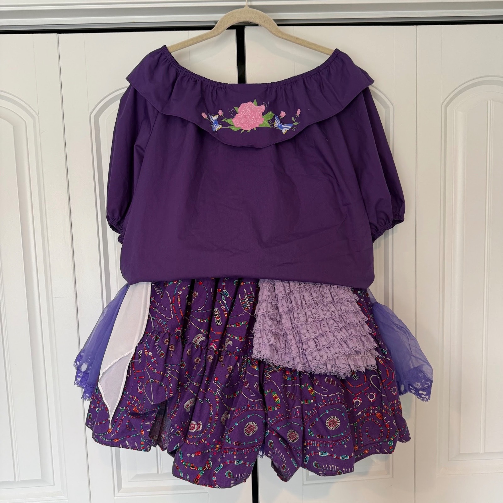VTG Ultra Feminine Malco Modes Purple Square Dance Petticoat Bloomers Costume