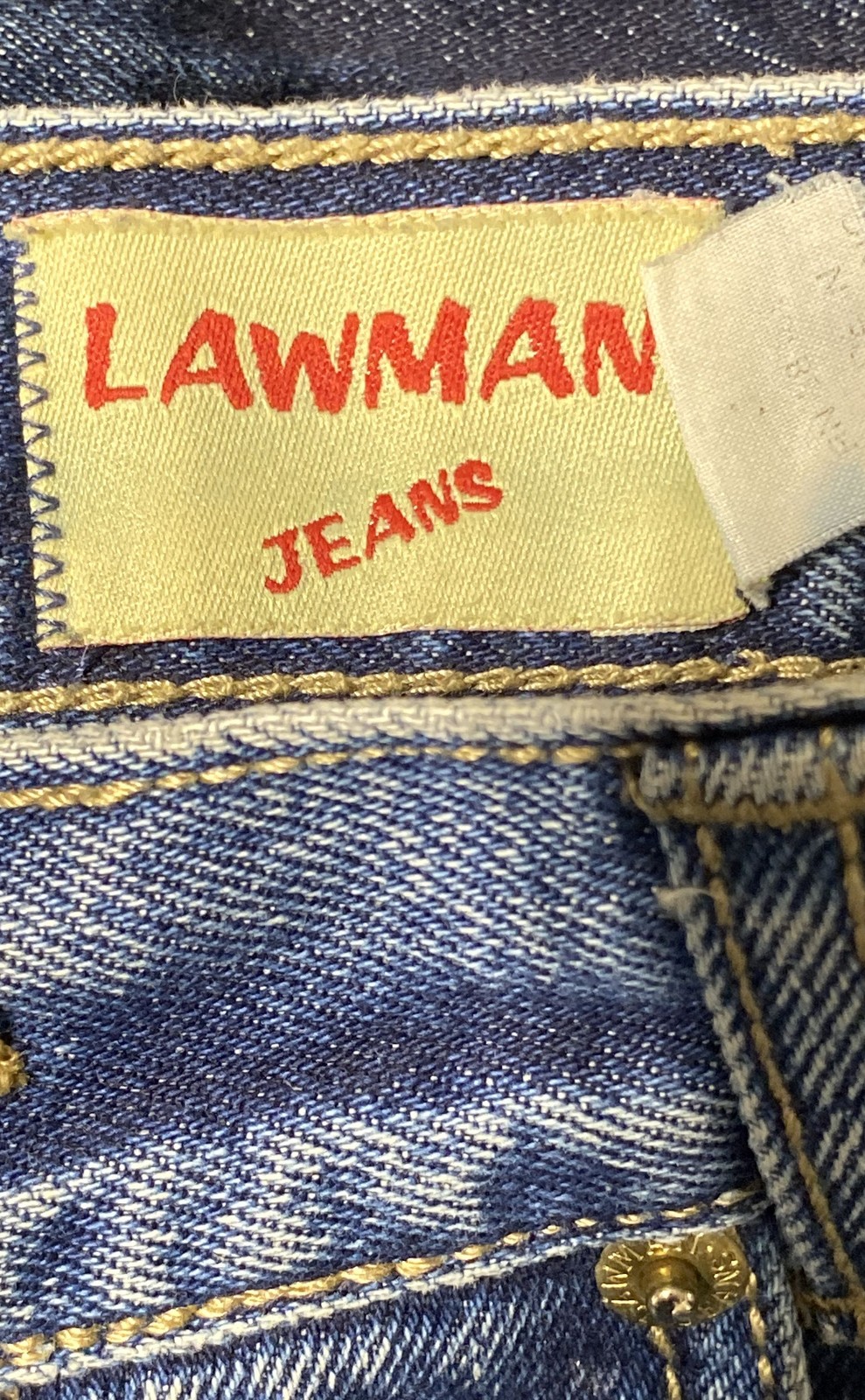 Vintage 90s Lawman Women’s High Rise Tapered Blue Denim Jeans Sz 26×32