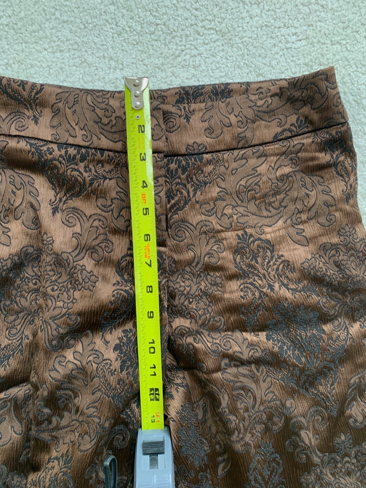 Vintage SUPER UNIQUE brown paisley pants Size 6 (TALL)