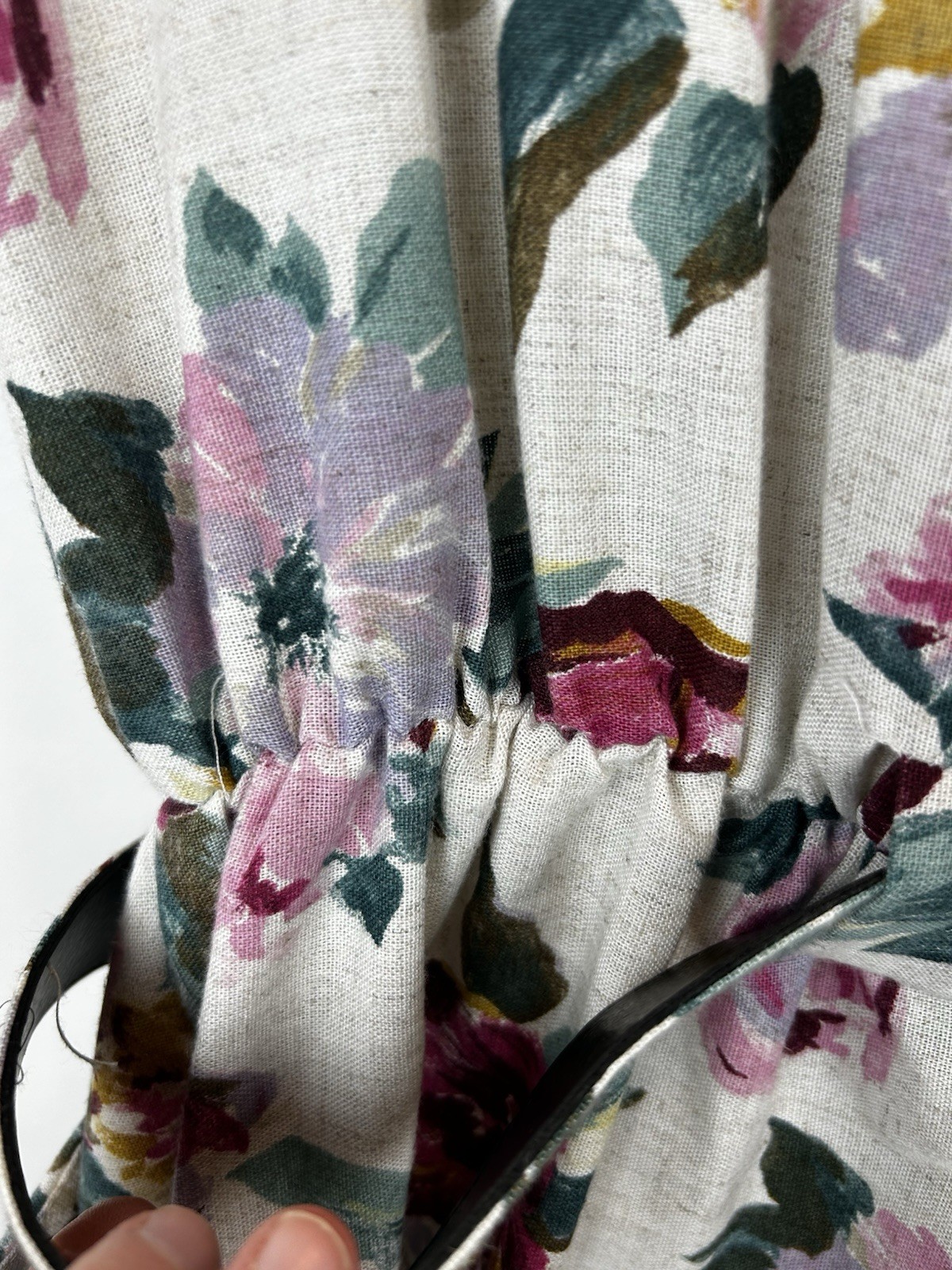 Vtg 80s Dress Womens 12 Floral Union Label Cotton Cottage Core Tea