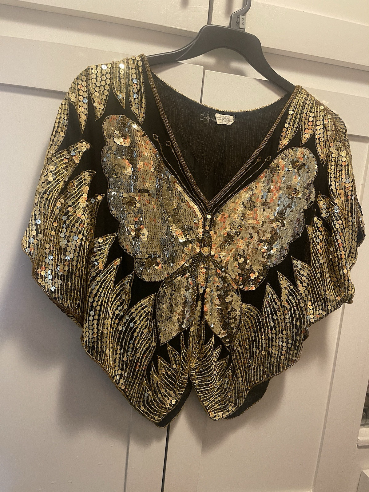 Vintage Sequin Butterfly Top