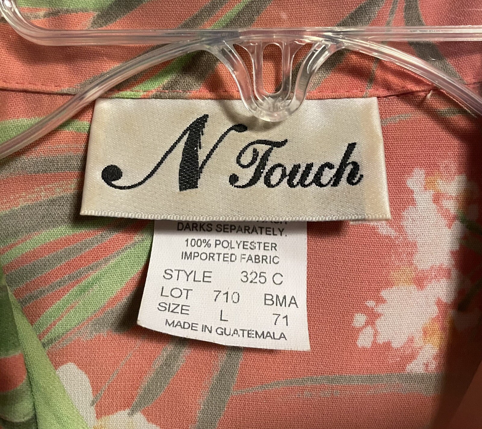 Ladies N Touch shirt & skirt floral Vintage.. Size M& L