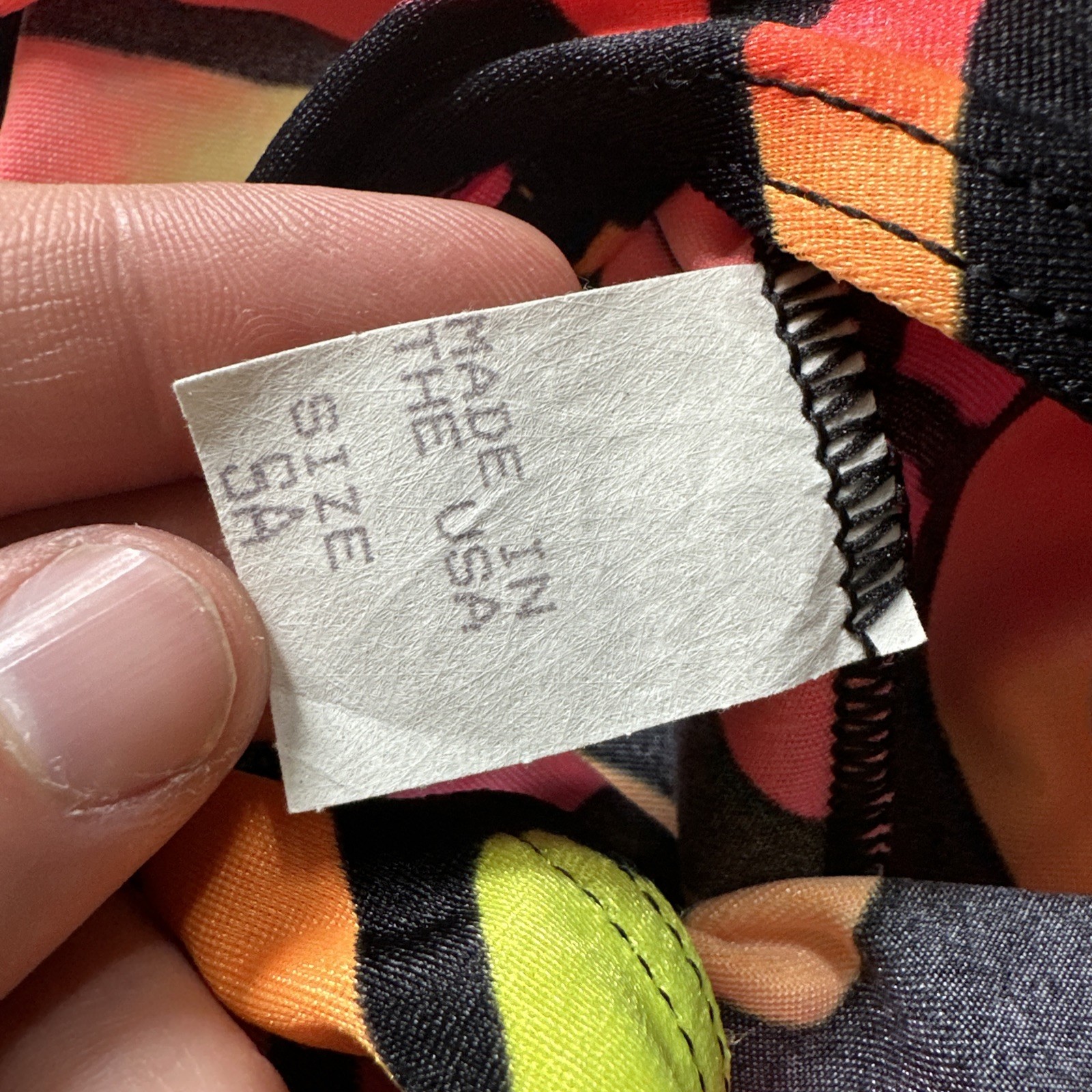Vintage Leotard Bodysuit Women’s Youth Girls USA Made Abstract Print 1980s