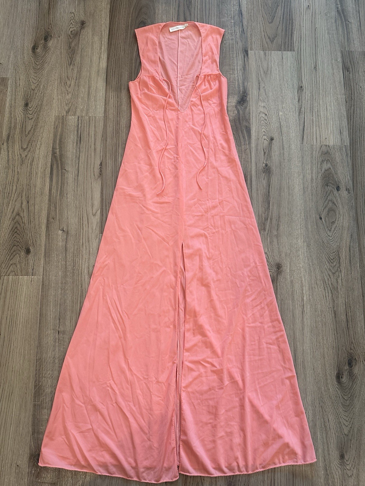 Vintage John Kloss for Cira Women Pink Nightgown Womens P Nylon Long USA