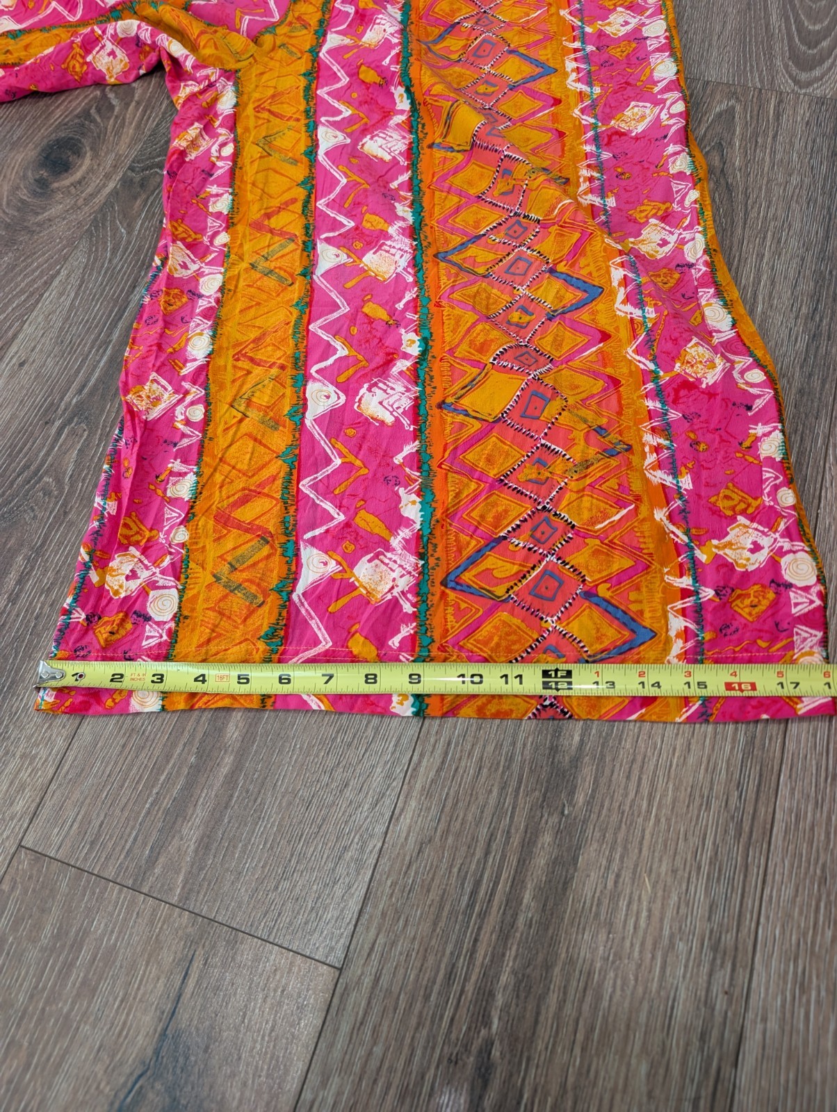 Vintage Gene Ewing BIS Silk Wide Leg Culottes L/XL Boho Maximalist Art 1980s