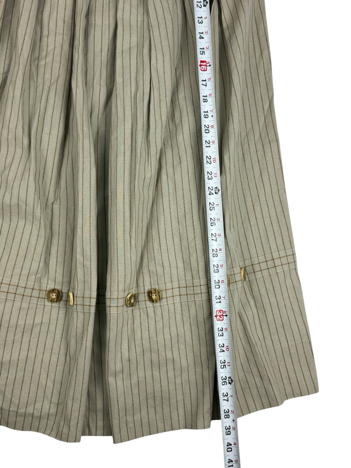 Vintage Alphorn Trachtenmode Austrian Folk Skirt EU 44 Antler Buttons Goblincore
