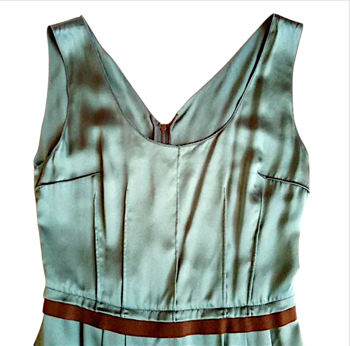 Dolce & Gabbana Vintage Teal Silk Dress Italy Sz 42 (US 4-6 S/M) ($1995)