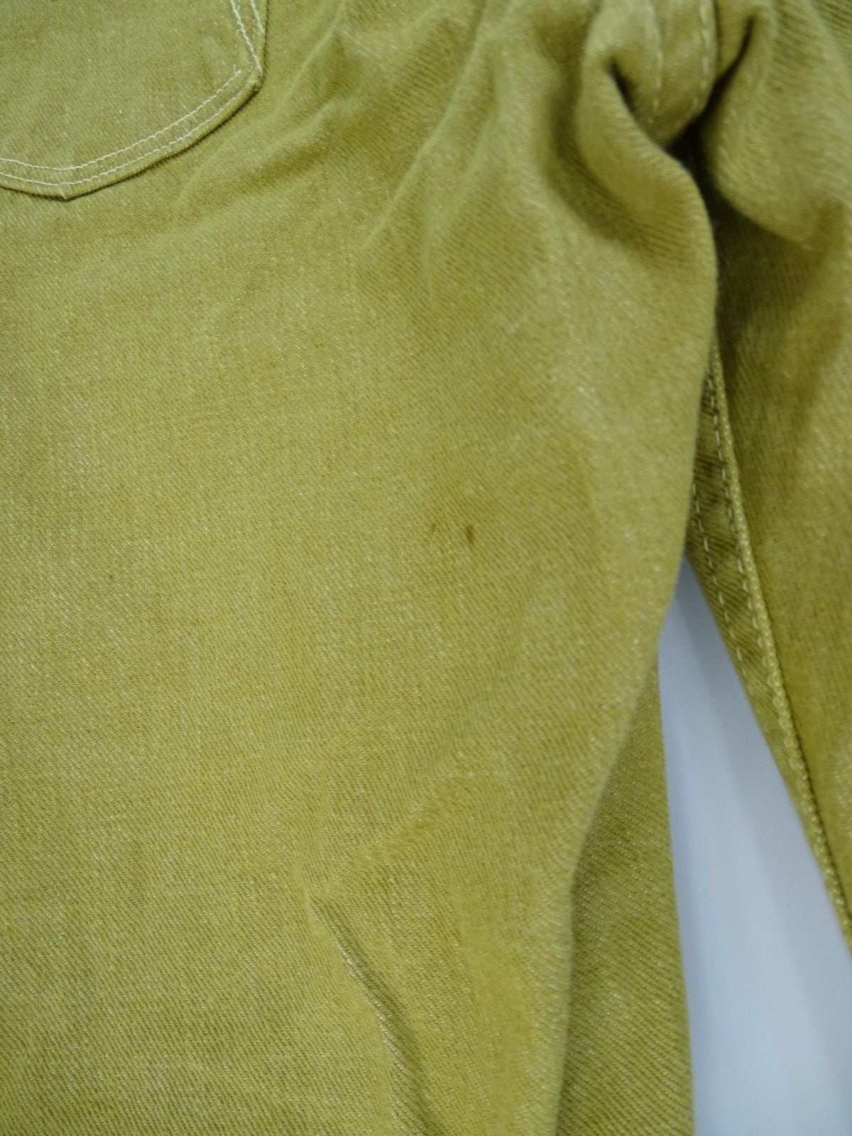 Maverick Jeans Womens 7/8 Slim Mustard Yellow Vintage 70s High Waist USA Retro