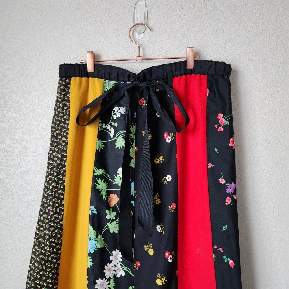 MR. HANK x VINTAGE Cottagecore patchwork 70’s floral maxi skirt moody floral
