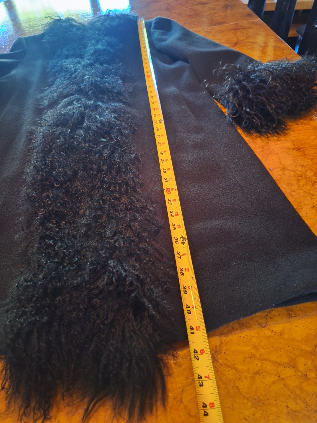 VTG 90s Y2K Marvin Richards Genuine Mongolian Curly Lamb Wool Penny Lane Coat 12