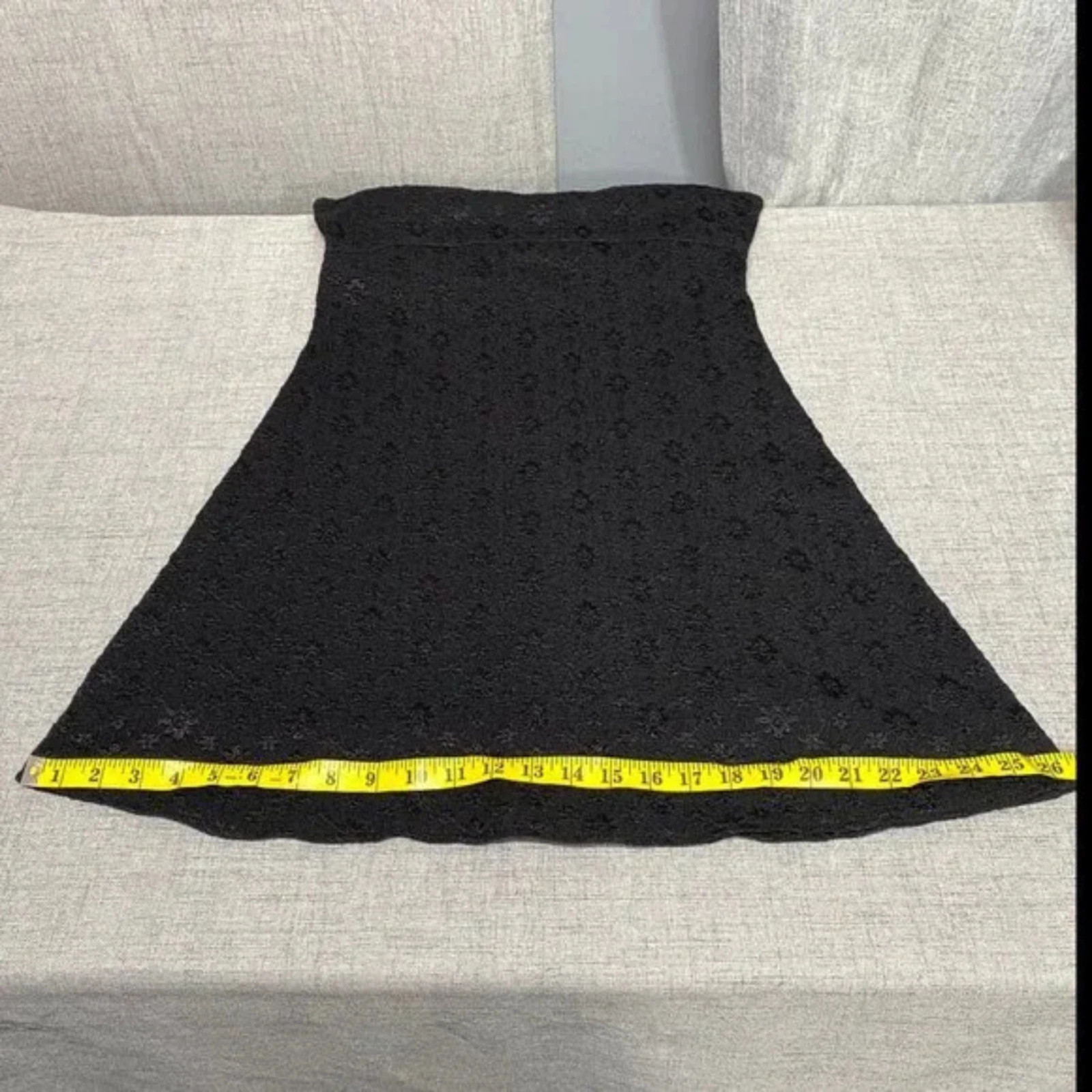 La Belle Women’s Black Whimsigoth Lace Dress L Sleeveless Flared
