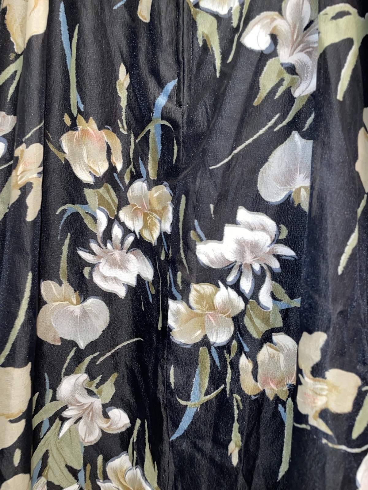 Vintage Liberty House By Lilia Honolulu Maxi Black Floral Size 9-10 Polyester