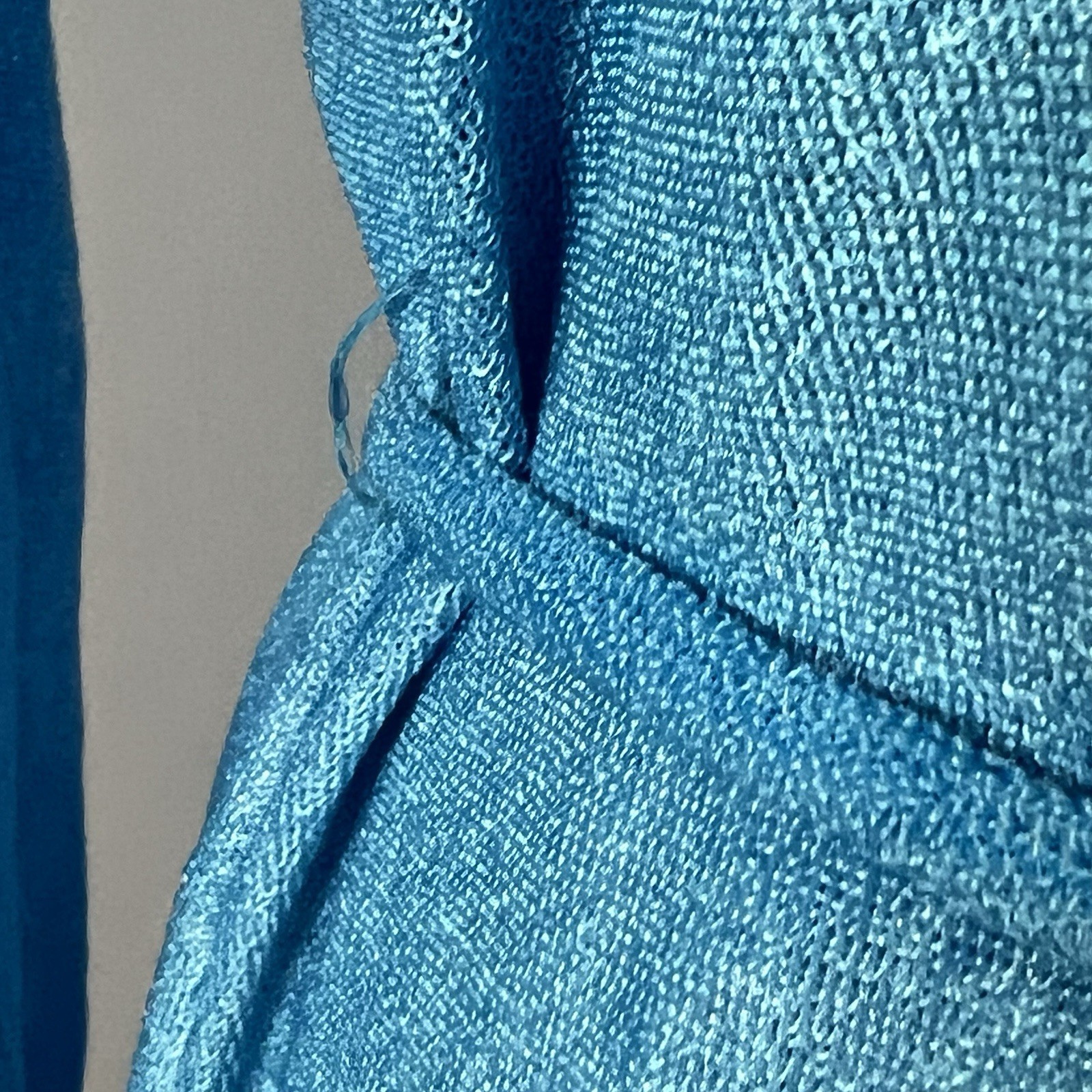Vtg 70s Jerell of Texas Blue Terry Dress Juniors Size 11 Medium NWT NOS