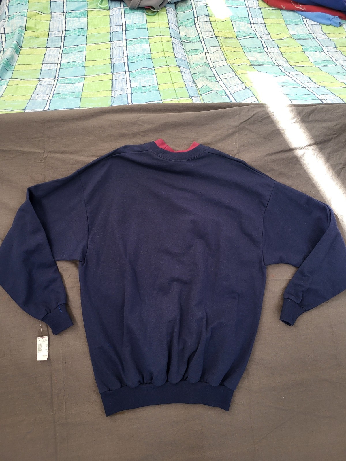 Vtg Sweatshirt M & C Sportswear 2X 48″ X 32″ Crewneck Blue Pullover