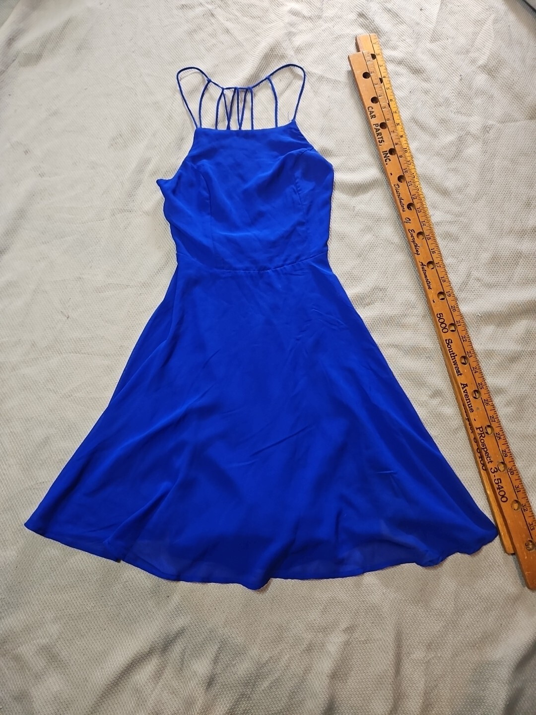 Contempo Casuals Vintage Dress Small Spaghetti Strap Zip Mini Gown