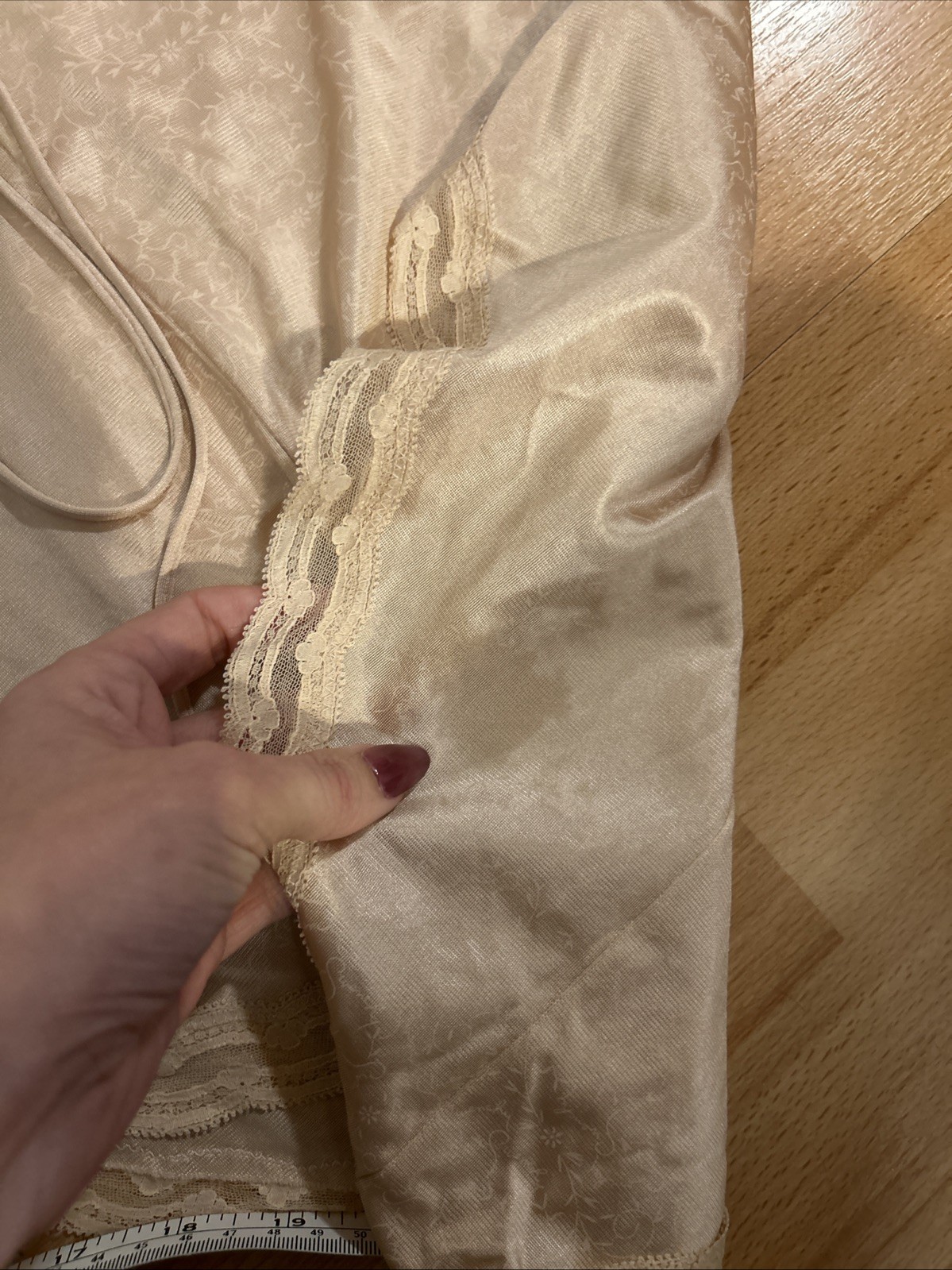 Vintage Designer Givenchy Light Nude Tan Lace Trim, Bodysuit Teddy Small