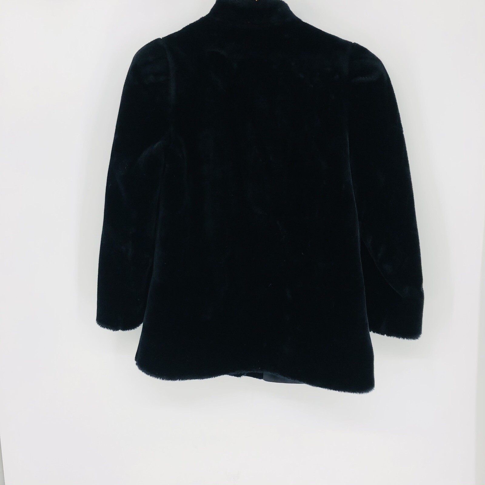 Vintage Jacques Saint Laurent for Genelle New York Faux Fur Overcoat Black