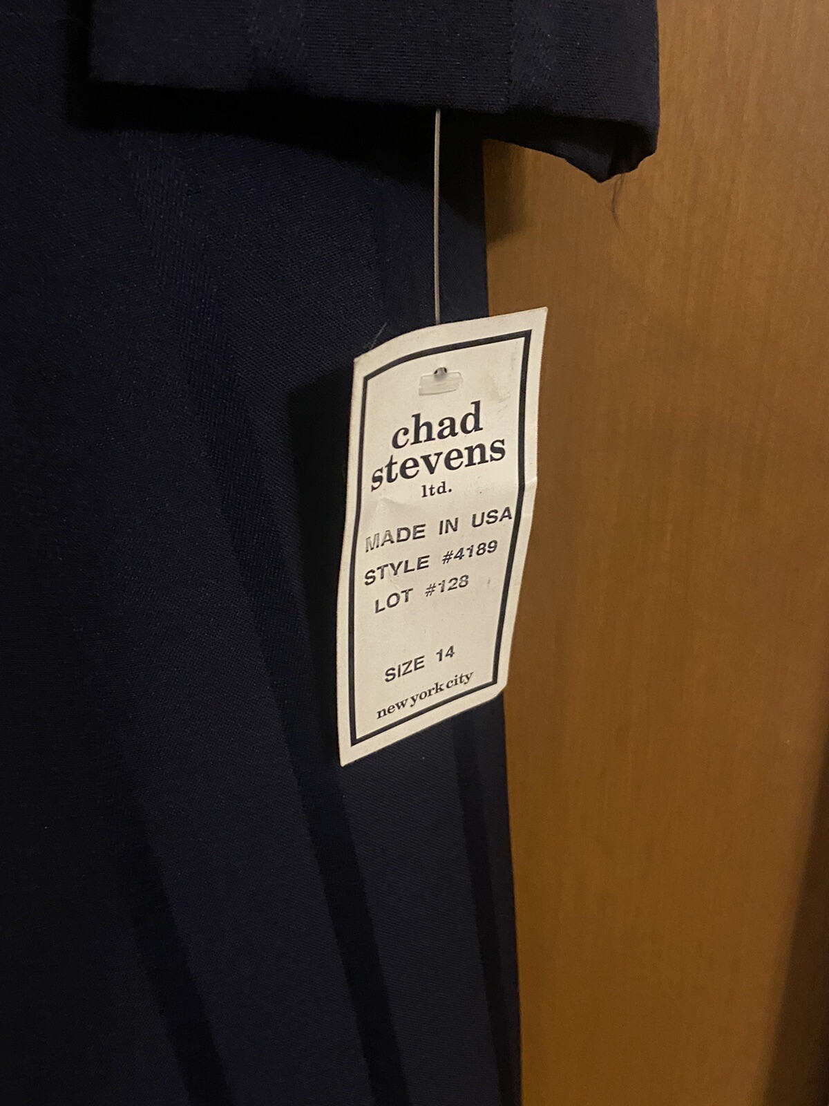 Vintage Chad Stevens Skirt Suit Women’s 14 Navy Career Retro USA Made NWT