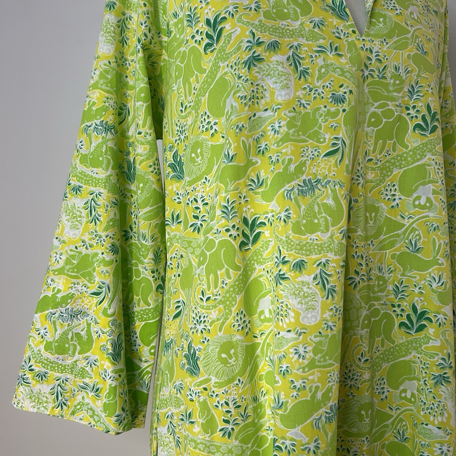 60s 70s Novelty Print Jungle Animal Dress Retro True Vintage 38 Inch Bust