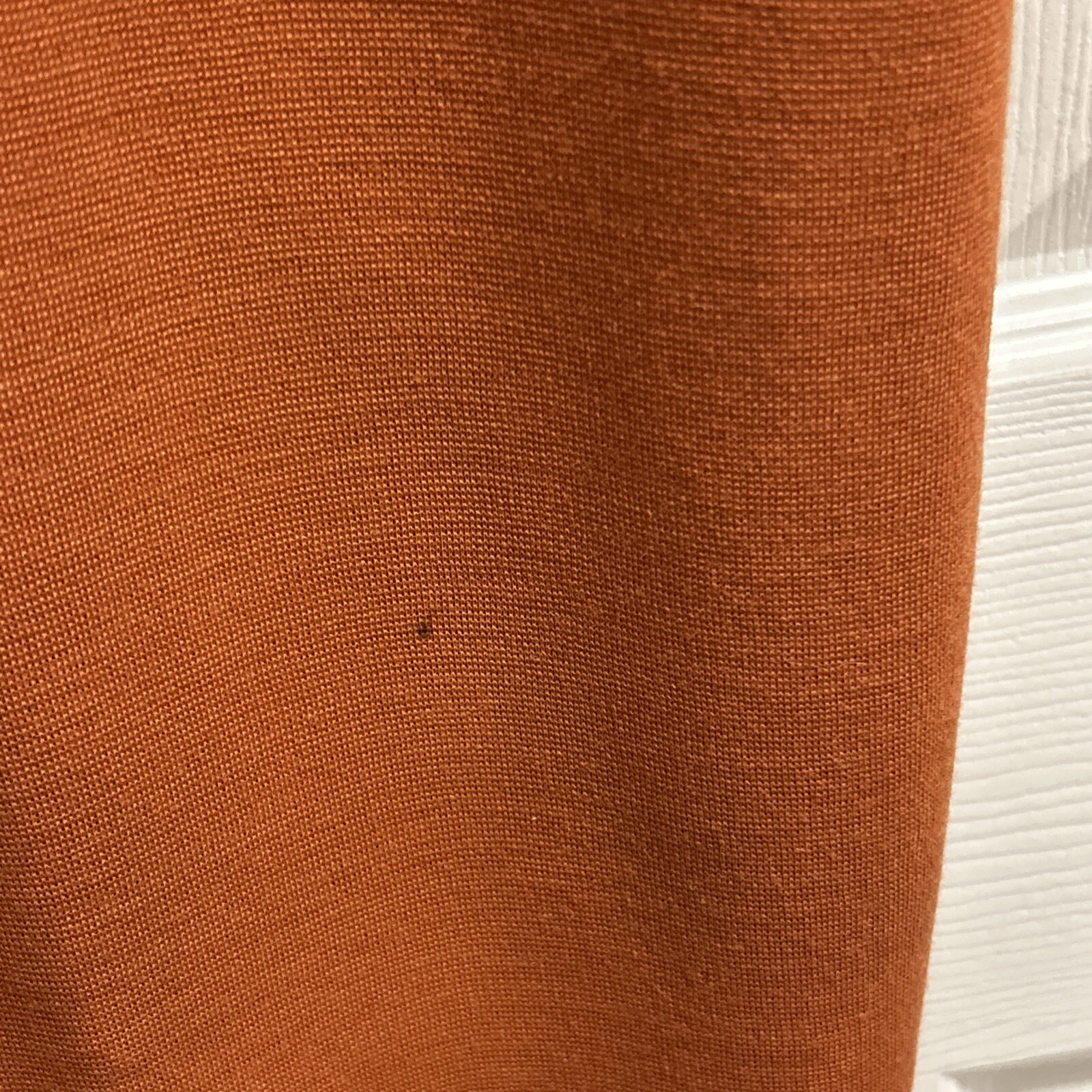 Vintage 70s jumper burnt orange color Chuck Howard boutique damage see DAMAGE