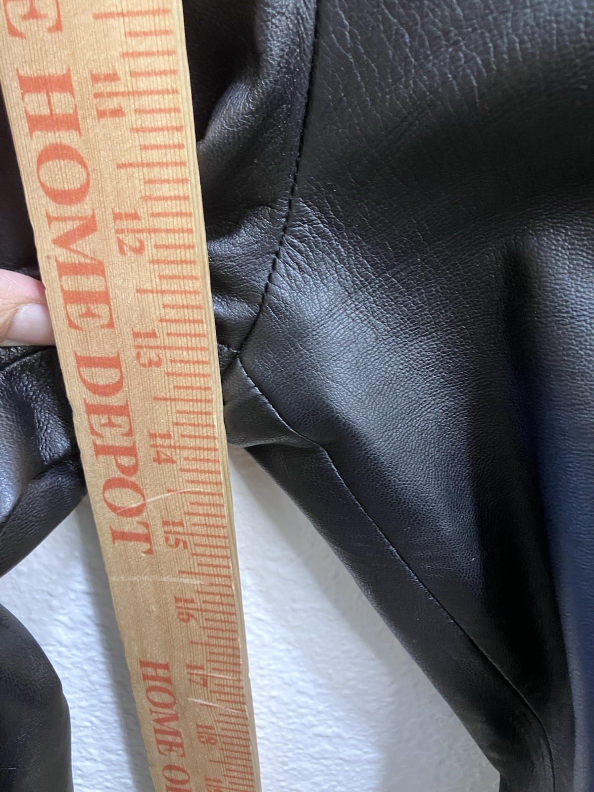 Vintage Leather Pants 14 Black High Waisted Tapered Leg 30×29