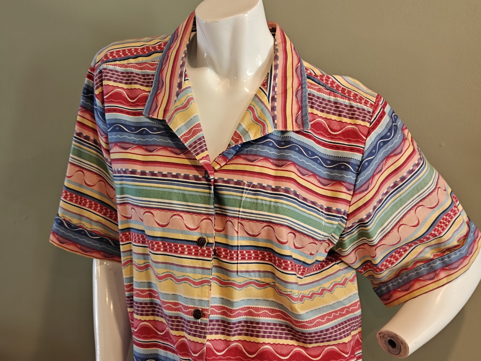 Vintage Southwest Style Made In USA Button Up Shirt By Gotcha Covered