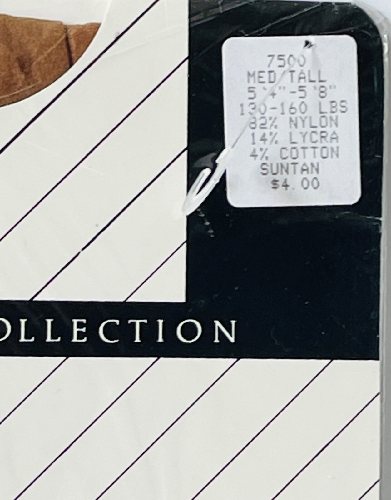 NOS VTG SILKEN SHEERS DESIGNER COLLECTION PANTYHOSE SUNTAN NYLONS*SZ. MED-TALL